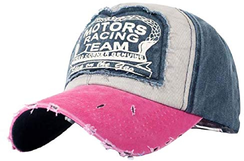 Tuopuda Baseball Cap Retro Cap Vintage Basecap Motors Racing Motorcycle Snap Back Baseballkappe Outdoor Unisex (F)