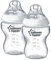 Tommee Tippee Closer to Nature® Babyflaschen, brustähnlicher Sauger mit Anti-Kolik-Ventil, 260 ml, transparent, 2 Stück