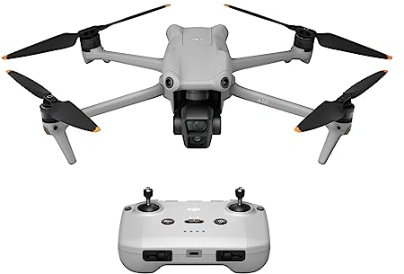 DJI Air 3 (DJI RC-N2), Drohne mit 2 Primärkameras (mittlere Tele-/Weitwinkelkamera), 46 Min. max. Flugzeit, Omnidirektionale Hindernisvermeidung, 48-MP-Fotos, 4K/60fps-HDR-Video, O4, C1-Zertifikat