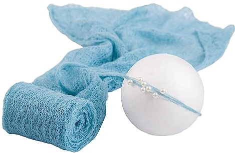 Yufana Nyfödd fotorekvisita, omslag och mohair inslagna stickade omslag med huvudbonader, perfekt för babyshower och födelsedagar