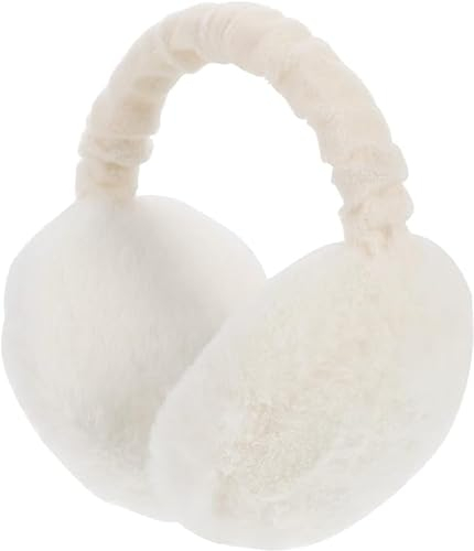 katmerio Ohrenwärmer, Winter Ohrenwärmer Faltbare Verstellbarer Plüsch Ohrenschützer Earmuffs Bequemer weicher Warme Ohrenschützer Mode Ohrenwärmer for Adults Children(Weiß)