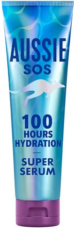 Aussie Super Serum Leave In Conditioner Hair Serum Treatment, For Dry, Damaged Hair. 100 Hours of Hydration, Smooth, Soften, Detangle, Prevent Split Ends and Boost Shine, 160ml