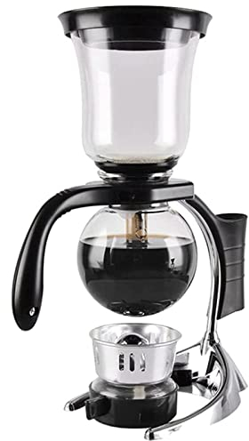GUOQDAMI Moderna caffettiera a sifone, caffettiera da tavolo ghiacciata con staffa interamente in metallo addensata, caffettiera Home Decor Caffettiera Pour Over