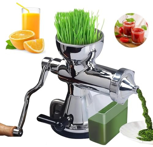 Manual Wheatgrass Juicer, Commercial Stainless Steel Manual Wheatgrass Press, Inlet Diameter: 9cm/fixed Desktop Thickness: <5.5cm/2 Installation Modes, for Wheatgrass