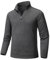 Tansozer Long Sleeve Running Top Men 1/2 Zip Golf Shirts Quick Dry T-Shirt Training Gym Clothes Breathable Sweater Stretch, Dark Grey, M