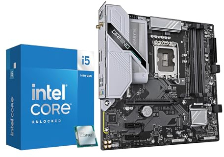 MICRO CENTER CPU Motherboard Combo - Core i5-14600K 14(6P+8E) Cores up to 5.3 GHz Unlocked Desktop Processor with GIGABYTE B760M Gaming Plus WiFi DDR4 LGA1700 Motherboard