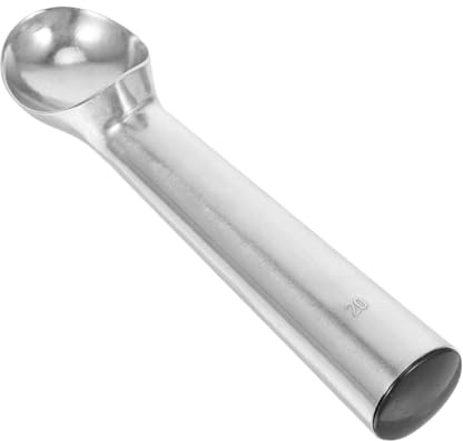 Amosfun Cucchiaio Per Gelato Rotondo in Alluminio Antiaderente Per Raccogliere Palline Gelato Frutta Come Anguria Yogurt e Facile Da e Portatile