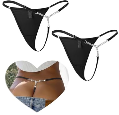 comeondear Perizoma Sexy Donna a Filo G-String Sexy Mini Perizoma Perizomi Pizzo Tanga Lace Chic Curvy Briefs Stretch Underwear Taglia Grande Thong Corto T-Back 2-Nero+Nero,XS-S
