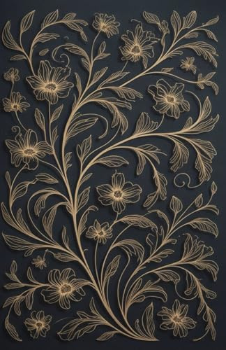 Golden Botanical Grid Notebook: Elegant Squared Journal for Writing, Planning, Sketching and Organization