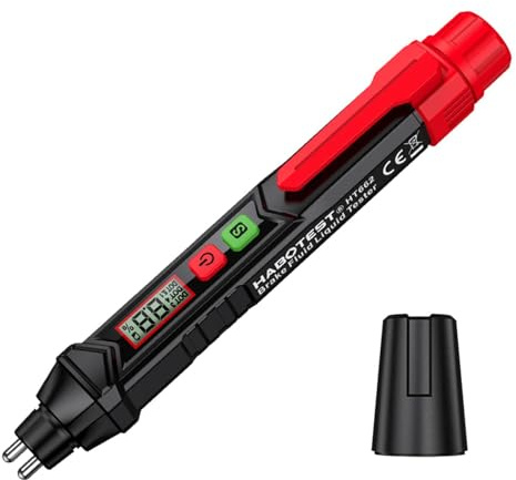 Skkpolo Probador de humedad de líquido de frenos, analizador de comprobación para refrigerante, bolígrafo de inspección de líquido de frenos, para motocicleta, camión, garaje, carreras, taller al aire