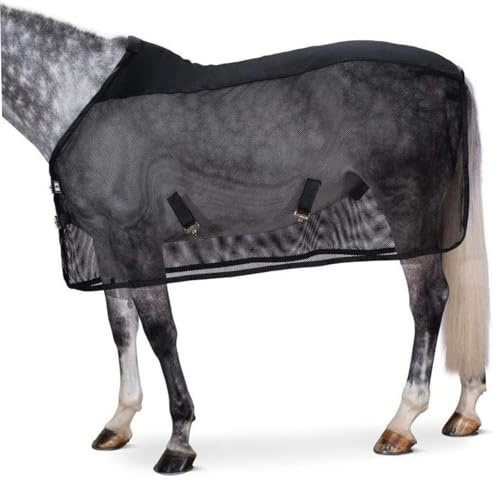 Mosquitera para Caballos, sábanas Ajustables para Caballos, protección UV y Mantas de Malla Transpirable para Reales, sábana con Hebilla, Piscina