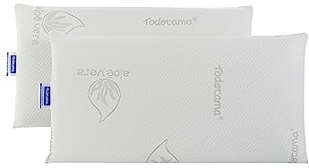 Todocama - Memory-Kissen, Aloe Vera, 2 Stück, 70 cm, Weiß