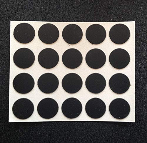 20pcs 13mm Self Adhesive Screw Cover Caps Stick on Furniture Fixing Holes Black