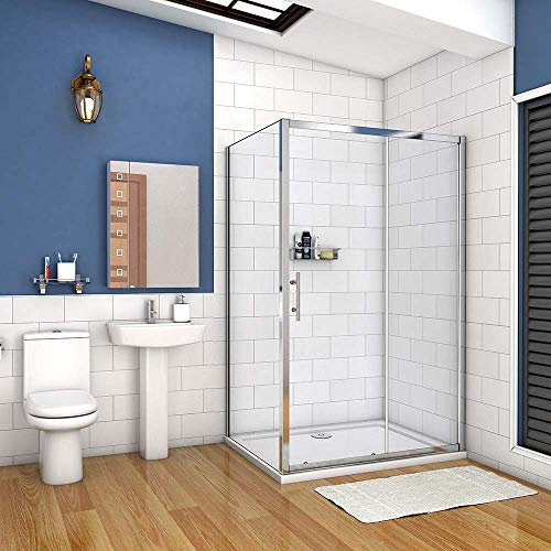 AICA cabine de douche 120x70cm porte coulissante plus une paroi latérale hauteur :190cm