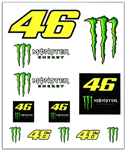 Valentino Rossi Aufkleber Monster Energy,Unisex,One Size,Multi
