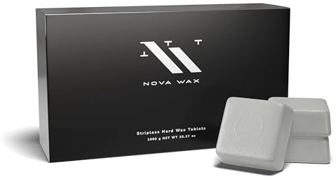 Nova Wax - Stripless for Hair Removal - Hot Wax Tablets for Sensitive Skin (1000g/ 2.2lb/ 35oz) Professional Hard Wax for Face and Body - Creamy and Elastic Formula