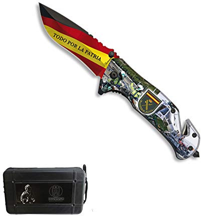 ECOMMUR Couteau de sécurité mod GUARDIA CIVIL 3D / Lame en acier inoxydable 8,2 cm + Coffret cadeau