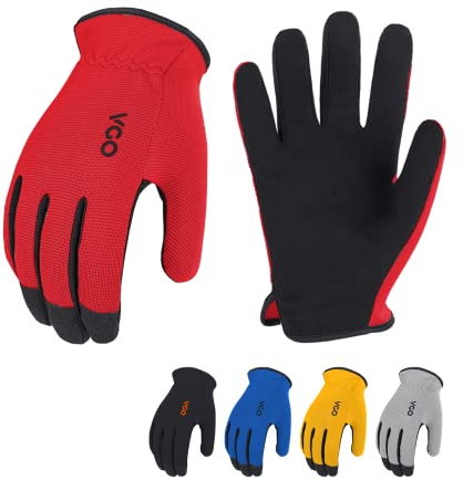 Vgo... 5 Paare Multifunktionale Arbeitshandschuh,Sicherheitshandschuhe,Bauarbeitshandschuhe, Gartenhandschuhe,leichte Handschuhe（AL8736）