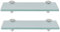 Randaco 2X Glasablage Glasregal, Glasablage Mattglas mit Wandhalterung&8mm ESG Sicherheitsglas und Halterung, perfekt geeignet als Duschregal/Badablage für Bad, Küchen,Balkon (40x10x0.8 cm)