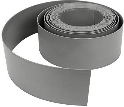 Randaco Rasenkante Mähkante Kunststoff Grau Länge 25 m, Höhe 14 cm, Garten Pflasterstein Gartenwegen, aus 100% recyceltem Plastik