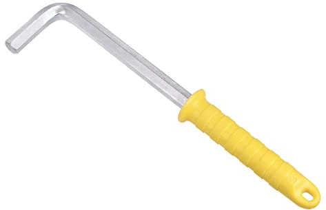 sourcing map 14mm Innensechskantschlüssel L Förmiger CR-V Reparaturwerkzeug mit Langem Arm und Kunststoffgriff