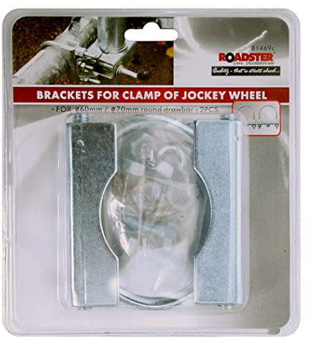BARGAINS-GALORE HEAVY DUTY JOCKEY WHEEL CLAMP BRACKET 70MM METAL STRONG TRAILER CARAVAN TERMINAL