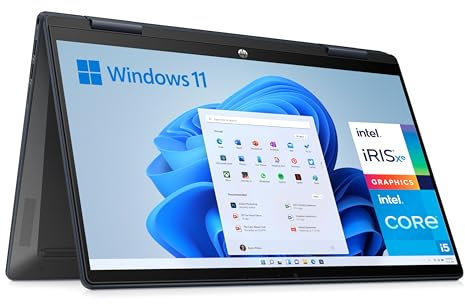 HP Pavilion x360 14-ek1024ns - Ordenador portátil de 14 Full HD (Intel Core i5-1335U, 16GB RAM, 1TB SSD, Intel Iris Xe Graphics, Windows 11 Home) Azul - Teclado QWERTY Español