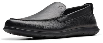 Clarks Mocassini Penny da Uomo, Pelle Nera, 41 EU