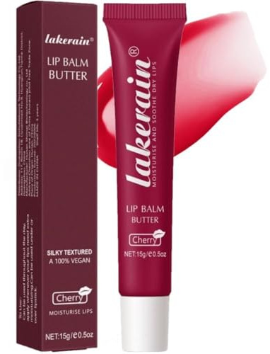 Tinted Lip Butter Balm - Tinted Moisture Gel Lip Gloss | Hydrating Glow Lip Care | Moisturizing Lip Stain (Cherry, 05)