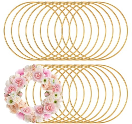 Fegtrtyoa 3 20 PCs Metallringe Hoops für Florale Makrame -Hoops DIY für Handwerksmakrame Dream Catcher Supplies
