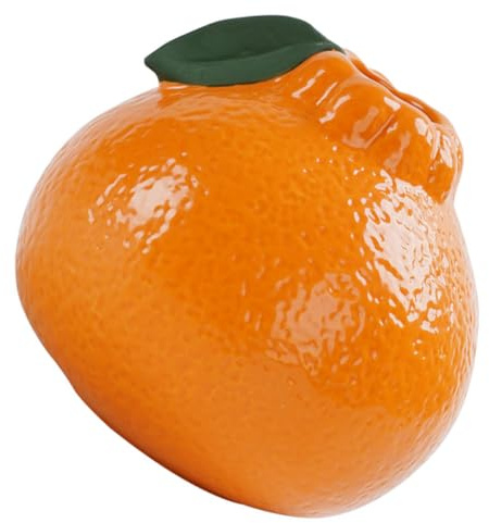 IMIKEYA Florero Hidropónico Naranja Pequeño para Decoración Minimalista de Mesa Jarrón de Plástico para Flores y Plantas Verdes Sala de Estar