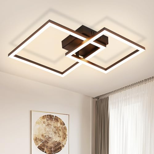 cupgow LED Taklampa Svart Halllampa Takbelysning 20W Sovrumslampa 3000K | Varmvit Kökslampa Modern för Kök Sovrum Balkong Matsal Vardagsrum