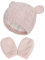 Yixda Neugeborene Baby Mütze und Handschuhe Set Kleinkind Winter Strickmütze Hüte (Rosa 2, 3-6 Monate)