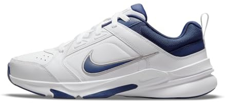 Nike Defy all Day, Scarpe da Ginnastica Uomo, Bianco/Midnight Navy-Mtlc Argento, 43 EU