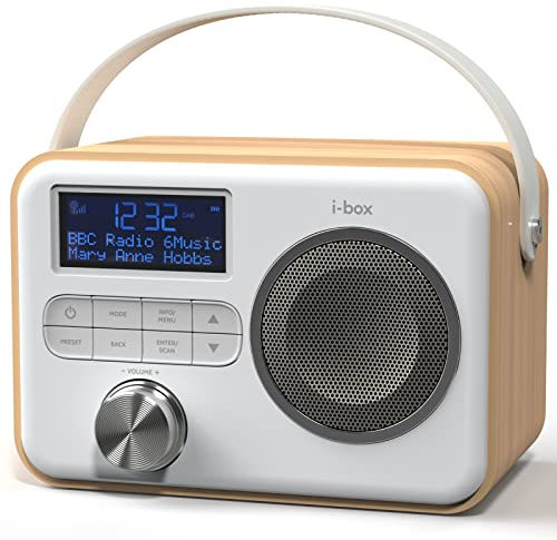DAB Radio Portable, Bluetooth Speaker, DAB Plus/DAB Radio, FM Radio, Mains Powered or Battery Powered, Portable Bluetooth Speaker, USB Charging for 10 Hours Playback