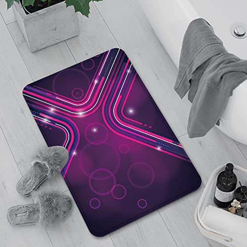 Badematte rutschfest, Badteppich für Badezimmer,Aubergine, abstrakte lila parallele Linien in einer violetten Umgebung mit transparente,Waschbar Badezimmerteppich für Wohnzimmer Schlafzimmer 60x100 cm