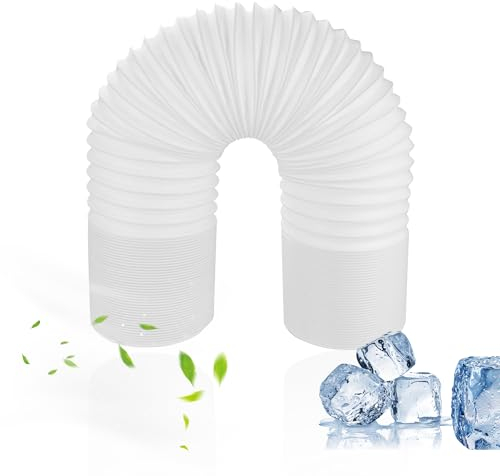 Manguera de Aire Acondicionado de 3m PP, Tubo de Escape de Aire Acondicionado Móvil Estirable, Manguera de Ventilación de Rosca CCW de Acero de Escape de Calor para Reparación de Acondicionador(150mm)