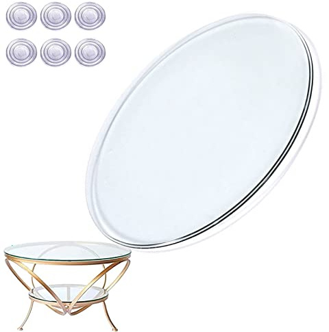 WORDFUN Tablero De Vidrio Redondas, Cristales A Medida, 35-100cm, Robusto Y Duradero, Irrompible, Cristal for Mesa, for Mesas De Hotel, Banquetes Y Familiares, for Mesa De Centro