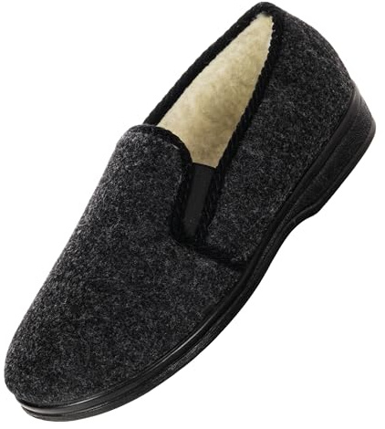 APREGGIO Pantoufles Hiver Homme – Chaussons Chauds et Douillets en Feutre - 40-46 EU