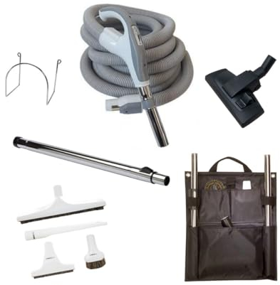 Crossvac Set di tubi On/Off Plus – Tubo universale o con controllo elettrico della potenza di aspirazione, accessori completi, adatto per molte marche di aspirapolvere centrali (controllo elettrico 10