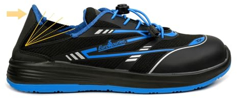 EuroRoutier Hybrid Tech S1 SRC, Chaussons, Chaussures de sécurité (Bleu, Système Taille Chaussures EU, Adulte, Numérique, Moyen, 43)