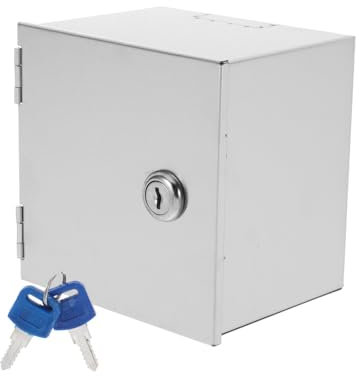 Housoutil Cache Prise Exterieur a Cle, Boîte De Protection De Prise électrique En Acier Inoxydable Anti-Vol Pour Usage Extérieur, Couvercle Sécurisé Avec Clé