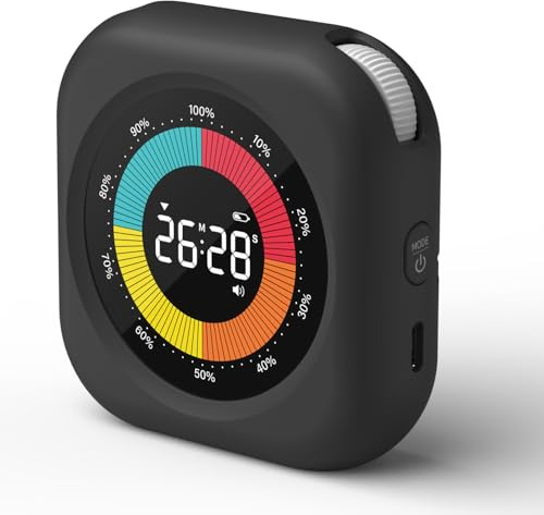 XREXS Visueller Timer mit farbigem Fortschrittsbalken, für Kinder und Erwachsene, Countdown-Funktion, einstellbare Lautstärke und Helligkeit, Kurzzeitmesser für Küche, Schule und Büro