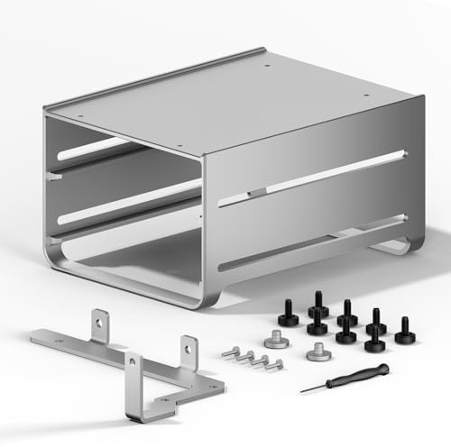 ZimaBoard 2-Bay HDD Rack Tray per ZimaBoard 2, Staffa di montaggio per due dischi rigidi da 3,5, Lega di alluminio, Telaio NAS / Server domestico compatto, Installazione semplice
