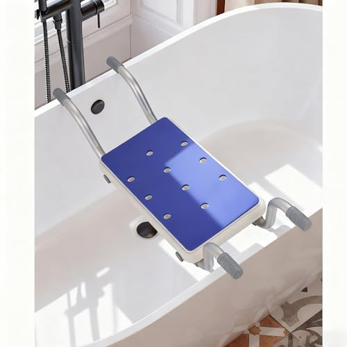 Portable Hanging Bathtub Seat - 230 LBS Capacity Hanging Shower Chair for Seniors, Sturdy Hanging Tub Bench for Inside Bathtub, Practical Bathtub Stool for Elderly & Disabled Users