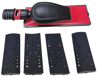 Sharplace 1 Tavola di Levigatura Manuale con Aspirazione Polvere Integrata Blocco Abrasivo per Legno Piastra Levigante a Mano Base di Lucidatura Adatta a Falegn, 70 mm x 198 mm
