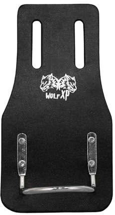 Wolf XP WWTH6070X Heavy-Duty Genuine Leather Hammer Holder | Tool Holster for Men | Steel Loop | Soporte para Martillo | Portamartillo para Hombre | Construction Contractor | Fits 3-inch Belts
