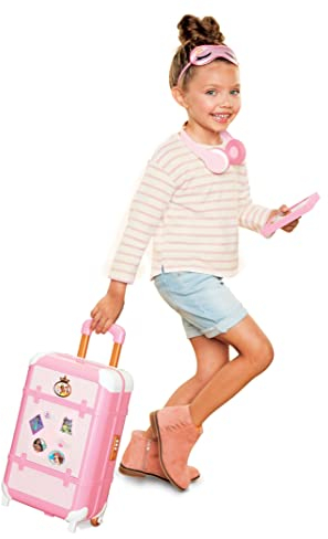Disney Princess Reisekoffer-Spielset für Mädchen mit Gepäckanhänger-Stil-Kollektion, 14 Spielzubehörteile inklusive Reisepass. Für Kinder ab 3 Jahren, Mehrfarbig