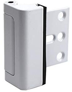 One Piece of Aluminum Alloy Security Door Lock Reinforcement Dead Bolt Child Safety Door Lock Oxidized White Color