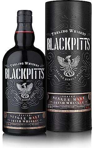 Teeling Blackpitts Peated Single Malt Irish Whiskey, gereift in Ex-Bourbonfässern und Ex-Sauternes Weißweinfässern, 46% vol., 70cl / 700ml